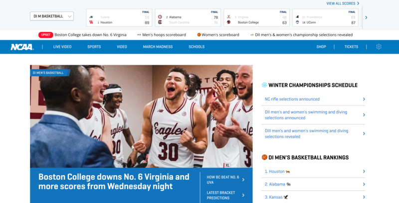 NCAA Drupal website