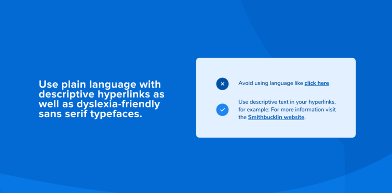 Use plain language with descriptive hyperlinks