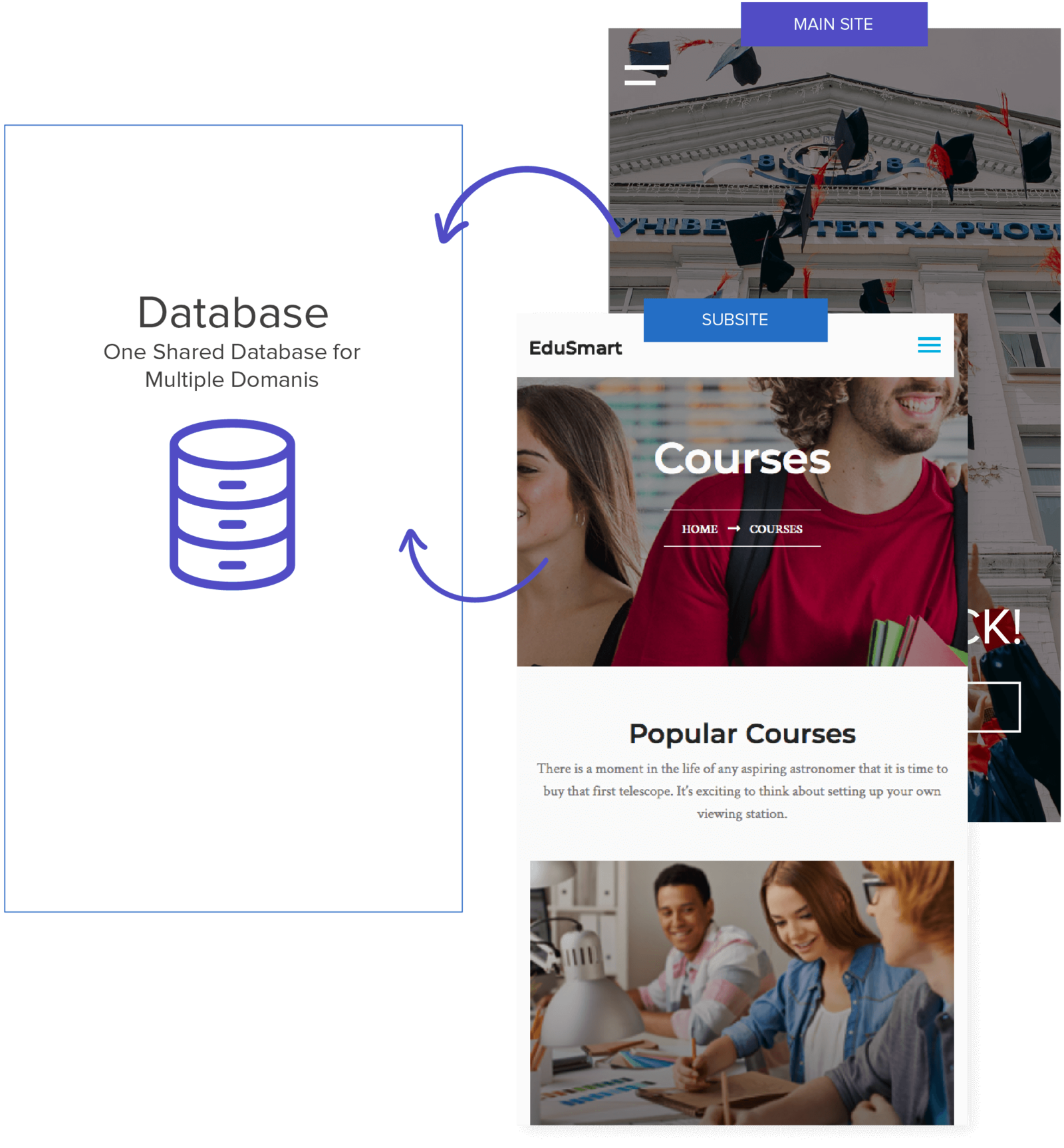 Multiple Domains. One Database.