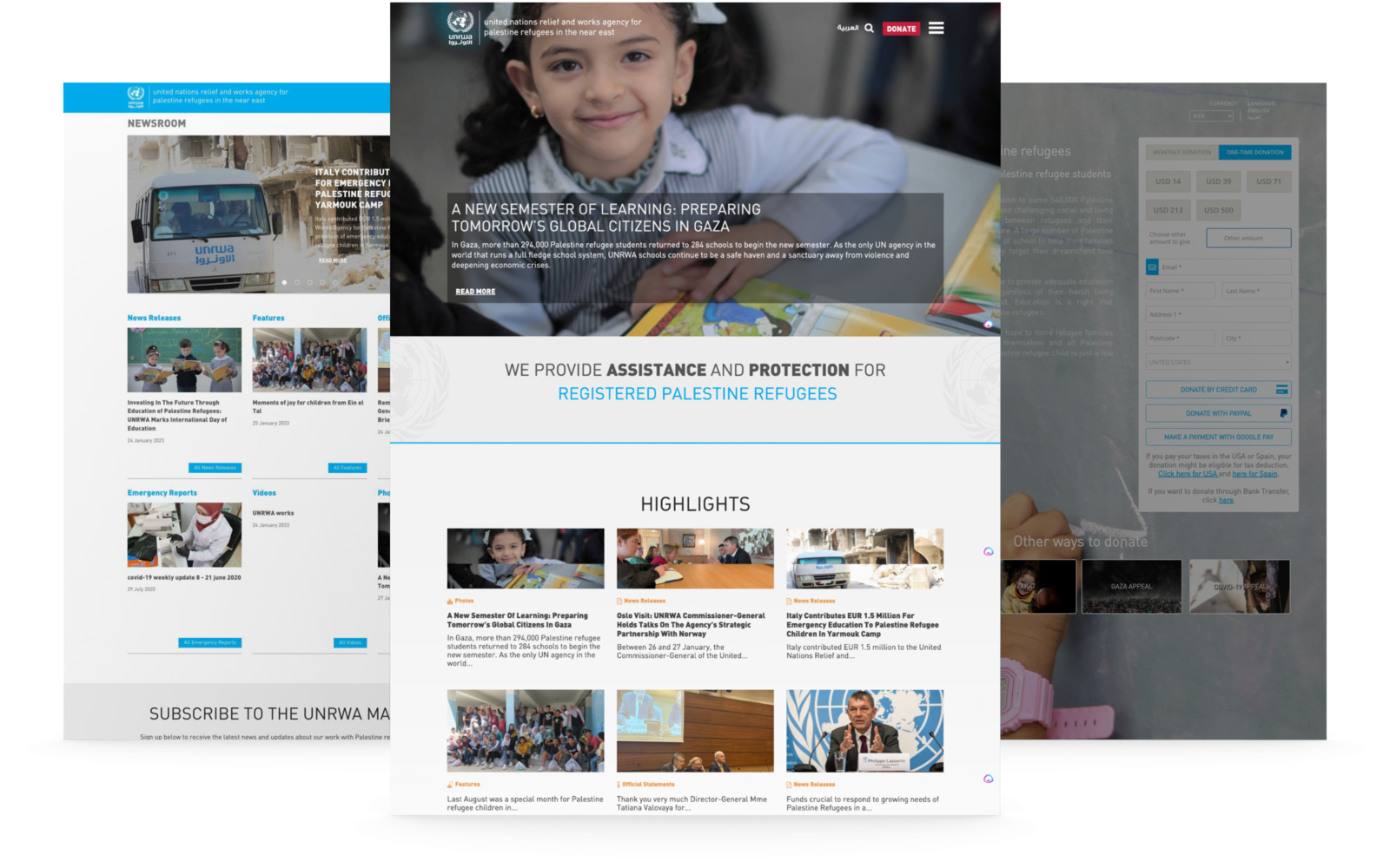 UNRWA Drupal website