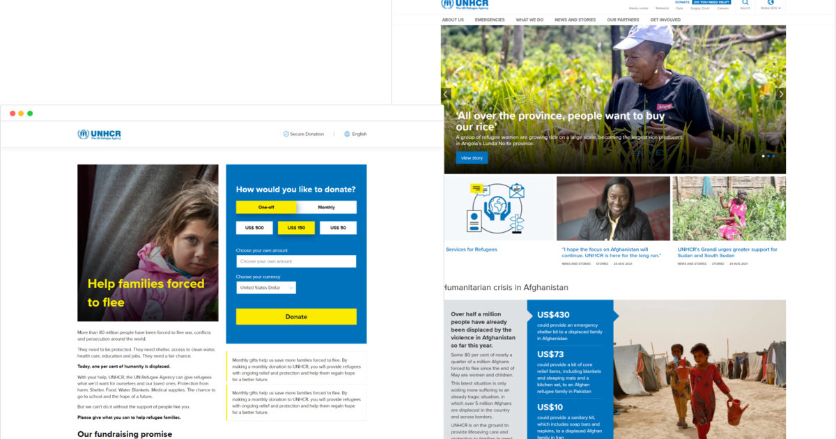 UNHCR, The UN Refugee Agency's Global Donations Platform | Vardot